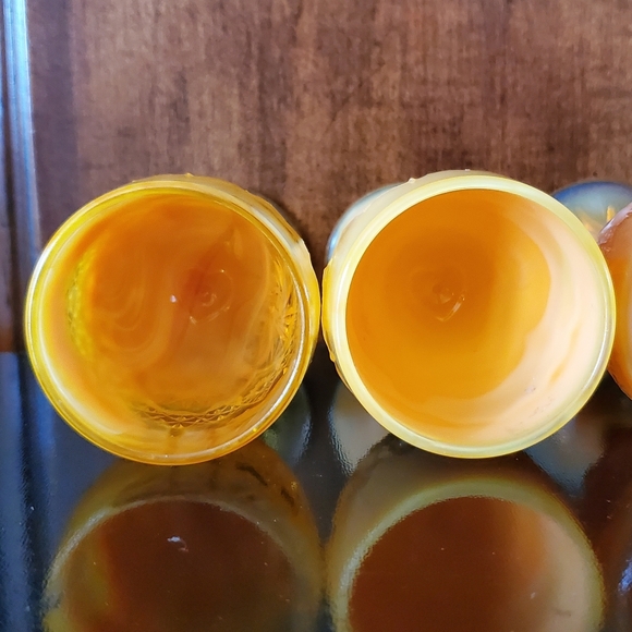 (4) Vntg "Buzz Saw" Glowing Orange Selenium Goblets by both Degenhart & Boyd - Picture 8 of 16